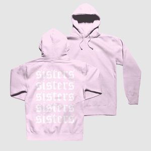 Sister Apparel Repeating Light Pink Hoodie